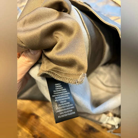 Wayf Luxury Metallic Bronze High Rise Vegan Leather Pants Size Medium - Picture 9 of 10